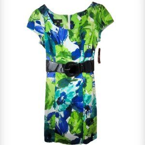 iz Byer California Floral Size 5 Cap Sleeve Multi Color